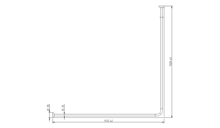SAM freeline Duschvorhangsystem Winkelform Nr. 1384152010